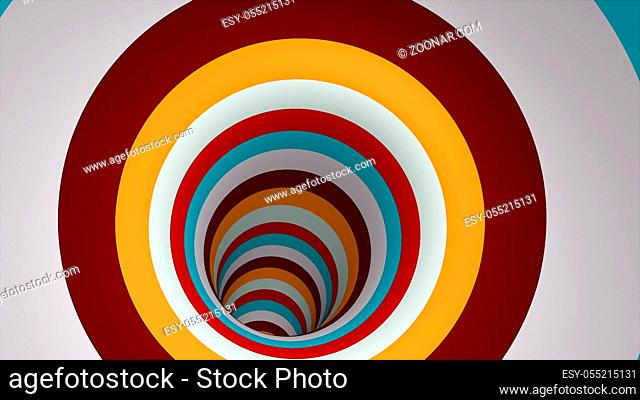 Abstract swirl cartoon style tunnel, immitation of trip in universe, computer generated background, 3D rendering