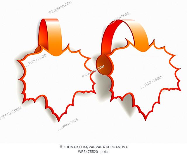 Maple Leaves advertising wobblers isolated on white background