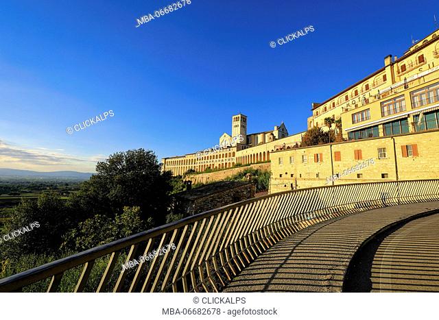 St. Francis Basilic, Assisi village, Perugia district, Umbria, Italy