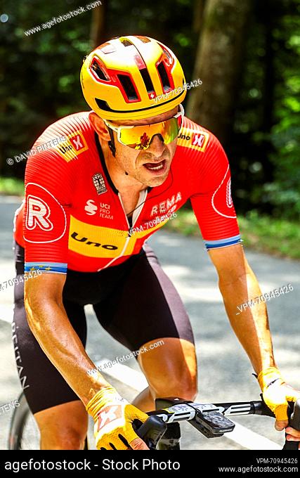 Norwegian Alexander Kristoff of Uno-X Pro Cycling Team pictured in action during stage 20 of the Tour de France cycling race from Belfort to Le Markstein...