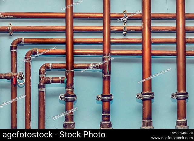 Pipes of a heating system