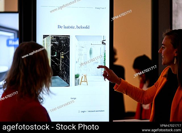 FOCUS COVERAGE REQUESTED TO BELGA Illustration picture shows a demonstration during a Press moment by sanitary and heating specialist Van Marcke about a brand...