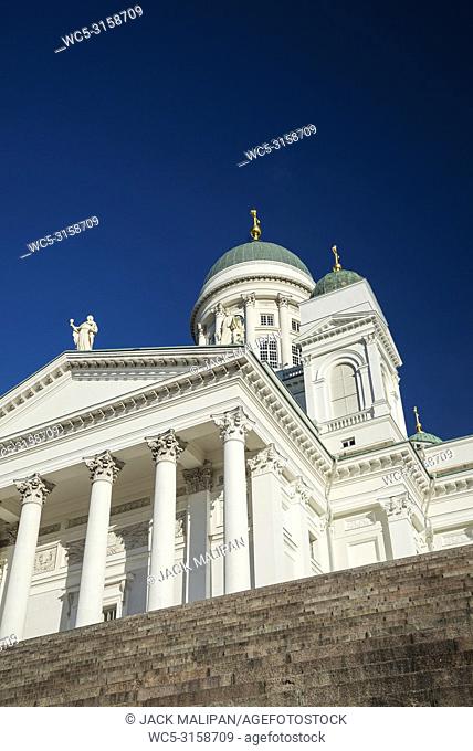 Helsinki city cathedral landmark in senate square finland