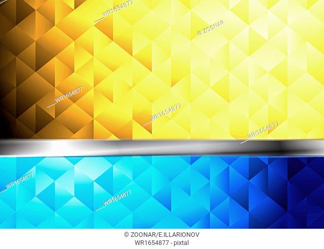 Abstract tech vector background with metallic stri