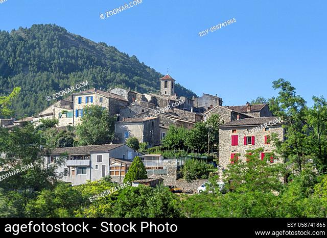 idyllic historic village at the Auvergne-Rhone-Alpes in southern France