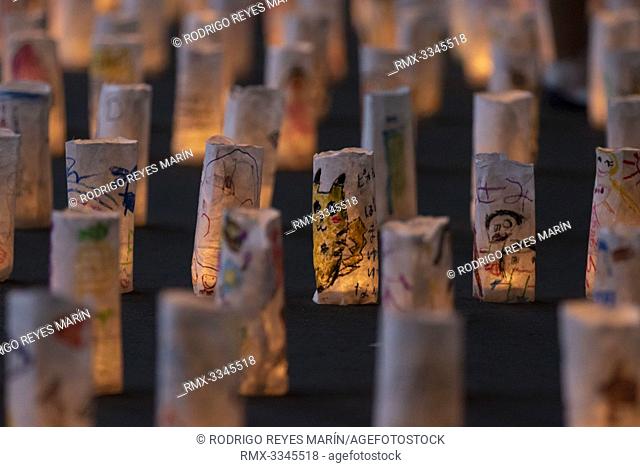 Lanterns are on display in commemoration of Tanabata festival at Zojoji Temple on July 07, 2019, Tokyo, Japan. Every year