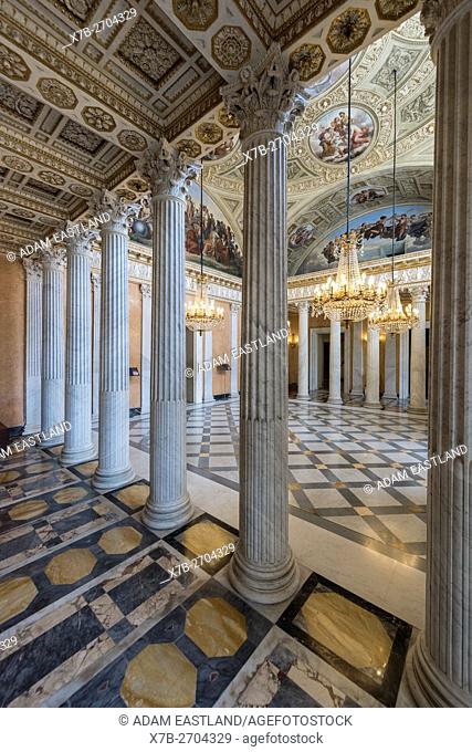 Rome. Italy. Villa Torlonia, ballroom of the Casino Nobile