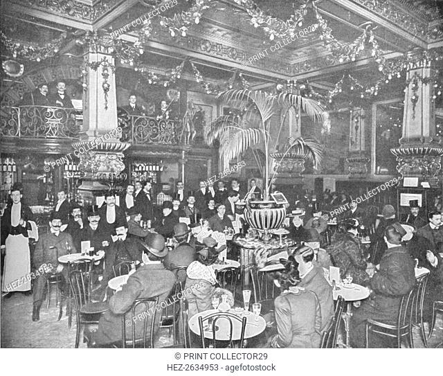 In the brasserie, Hotel de l'Europe, Leicester Square, London c1903 (1903). Artist: Unknown