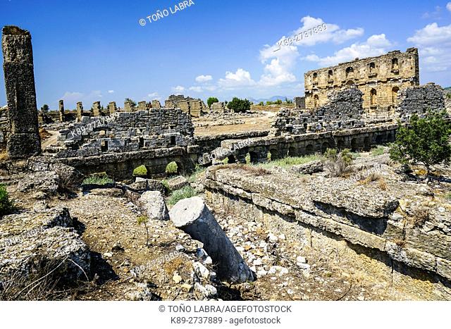 Aspendos Basilica. Ancient Greece. Asia Minor. Turkey