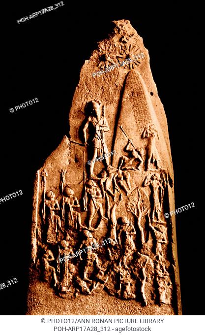 The Victory Stele of Naram-Sin is a stele that dates to the Akkadian Empire in approximately 2254-2218 B.C.E. This relief measured six feet in height and was...
