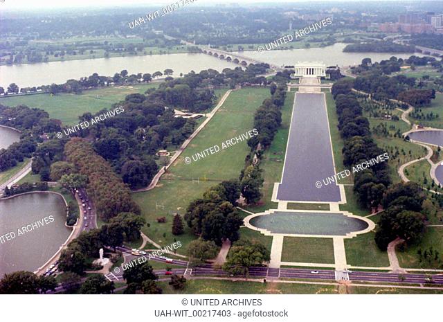 Blick vom Washington Monument auf das Lincoln Memorial., Sammlung Wittmann