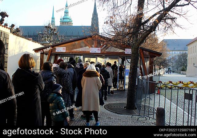 Christmas markets starts at Prague Castle, Czech Republic, November 25, 2022. President's Office opposes police's Prague Castle security checks at the entrances...