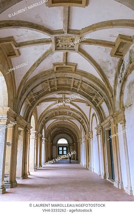 Arches in Second floor of the cloister of John III of Convent of Christ, Tomar, Santarem District, Centro Region, Portugal, Europe