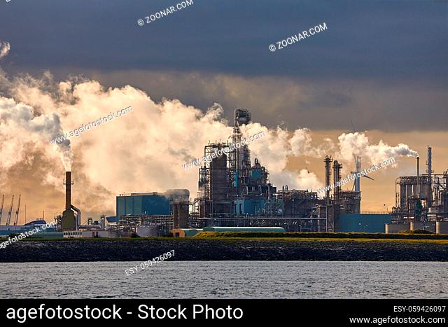 Chemical processing plant complex smoking