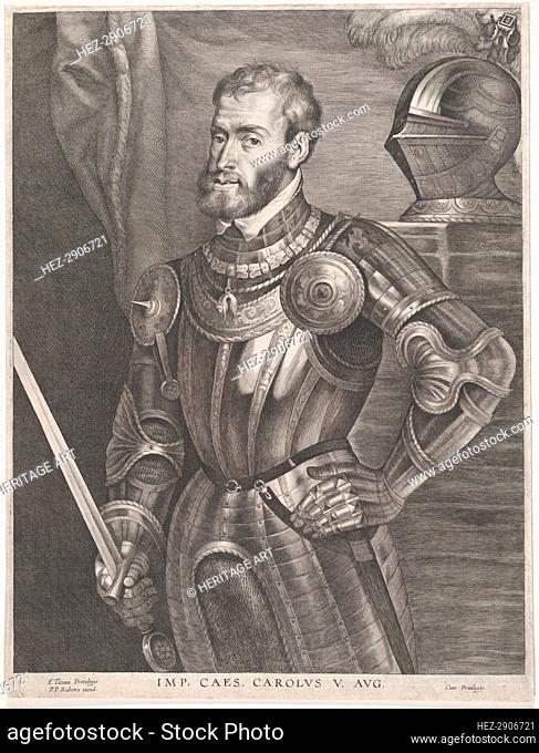 Portrait of Emperor Charles V, ca. 1620-30 Creator: Lucas Vorsterman