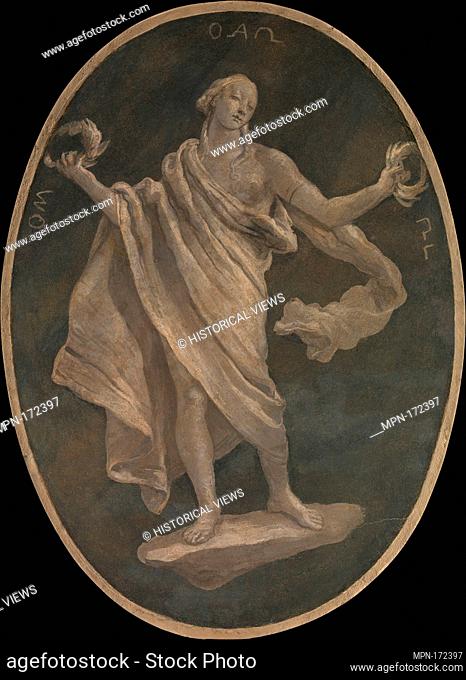A Virtue, Possibly Patriotism. Artist: Workshop of Giovanni Battista Tiepolo (Italian, Venice 1696-1770 Madrid); Date: 1760; Medium: Fresco