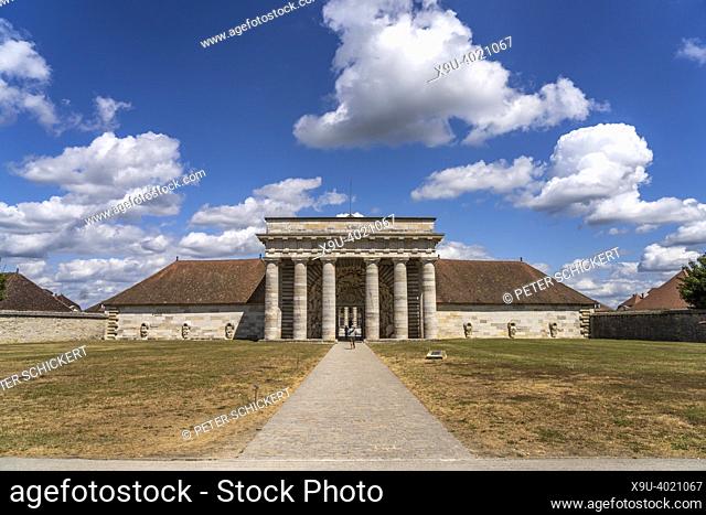 Portal building, UNESCO world heritage Royal Saltworks at Arc-et-Senans, Bourgogne-Franche-Comté, France, Europe