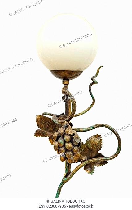 Beautiful lamp with metal wrought iron stand