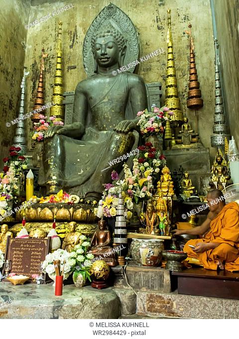 Buddha, 7th to 9th century, Wat Na Phra Mane, Ayutthaya, Thailand, Southeast Asia, Asia