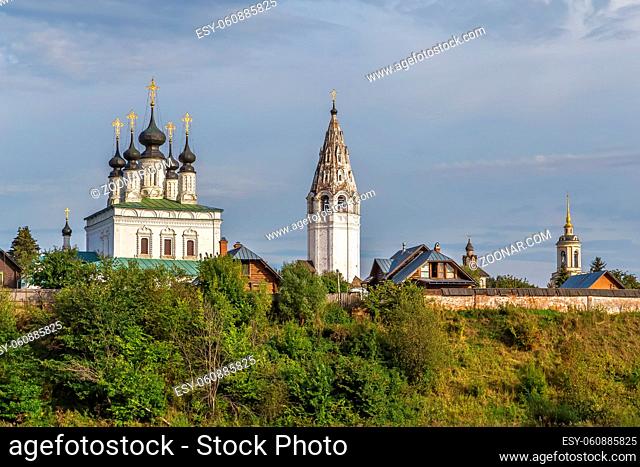 View of St. Alexander Monastery from Kamenka river, Suzdal, Russia