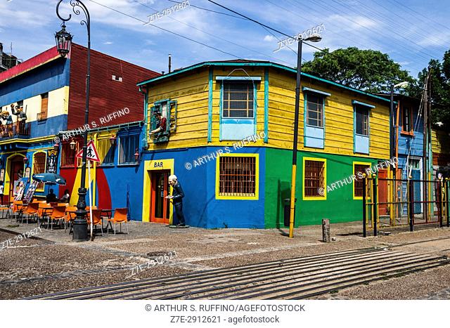 La Boca's colorful architecture. Buenos Aires, Argentina, South America