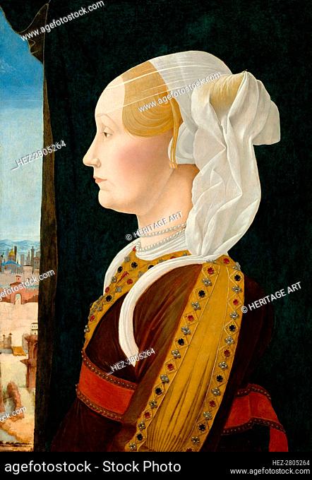 Ginevra Bentivoglio, c. 1474/1477. Creator: Ercole de' Roberti