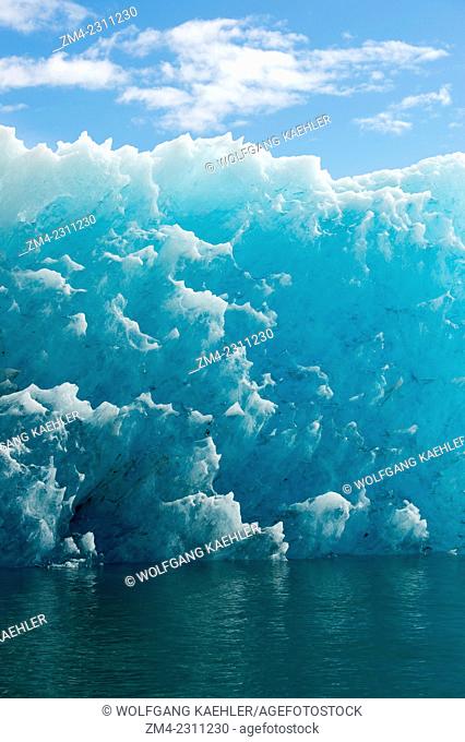 Detail of iceberg from LeConte Glacier drifting in LeConte Bay, Tongass National Forest, Southeast Alaska, USA