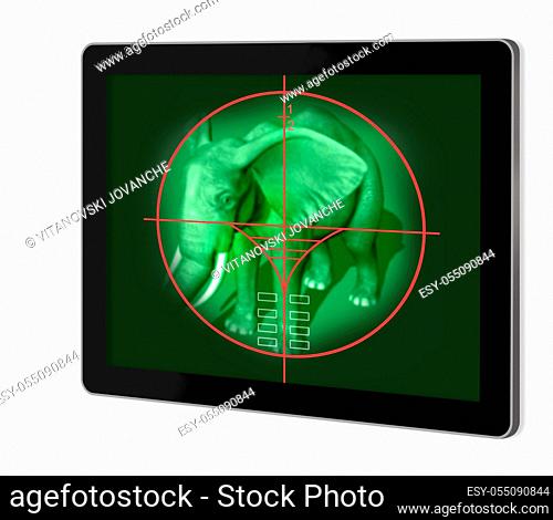 viewfinder of sniper rifle made in 2d software