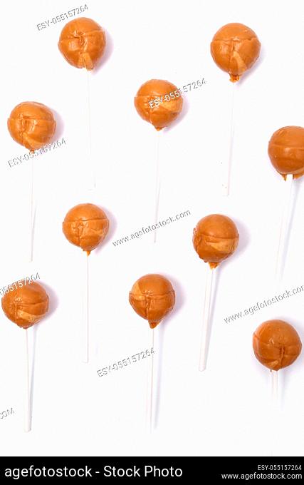 Candy, sugar. Delicious lollipop on the table