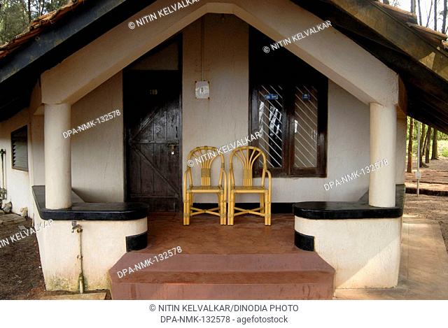 Room for tourists at Maharashtra tourism development corporation holiday resort at Tarkarli near Malvan ; District Sindhudurg ; Konkan coast ; Maharashtra ;...