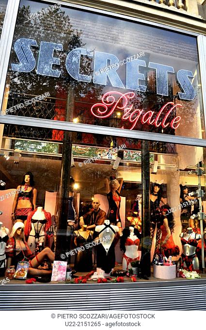 Pigalle, Paris, France, a sex shop