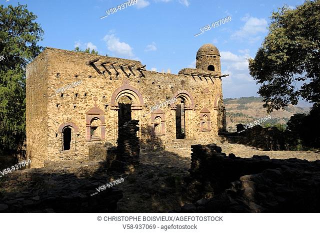 Kuskuam castle built in 1730 for empress Mentewab. Gonder. Ethiopia