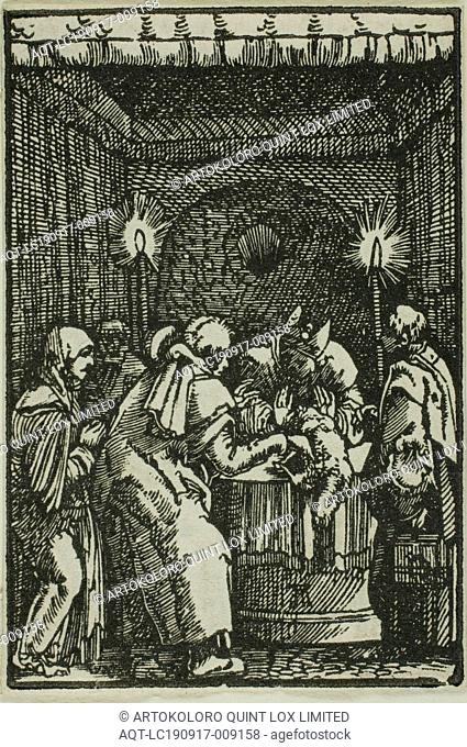 Joachim’s Offering Refused, from The Fall and Redemption of Man, 1513, Albrecht Altdorfer, German, c.1480-1538, Germany, Woodcut in black on ivory laid paper