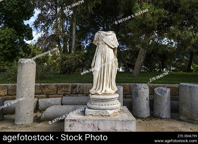 Marble statue. Archaeological Park of Carthage. Carthage, Tunisia, Africa