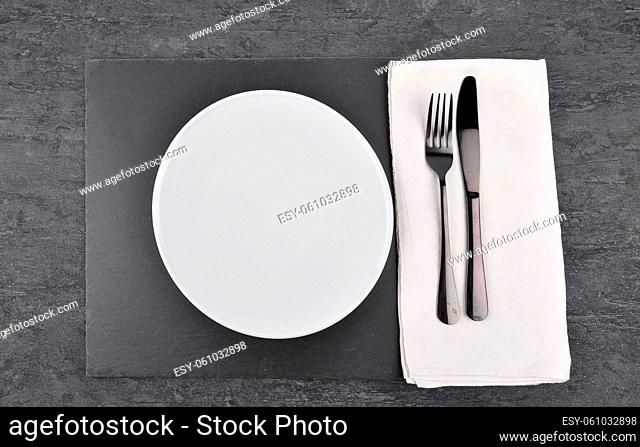 Gedeck auf Schiefer - Table setting on slate