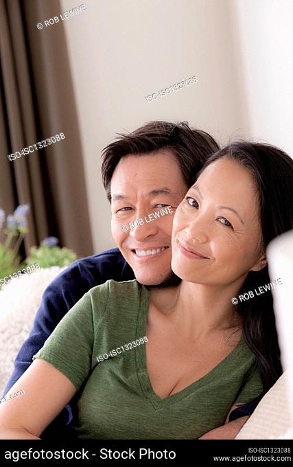 Portrait of mature couple smiling