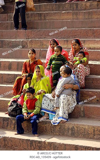 Indians at the Jami Masjid Mosque Fatehpur Sikri Uttar Pradesh India Dargah Mosque