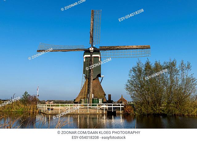 Achterlandse mill at Groot-Ammers, province Zuid-Holland in the Netherlands