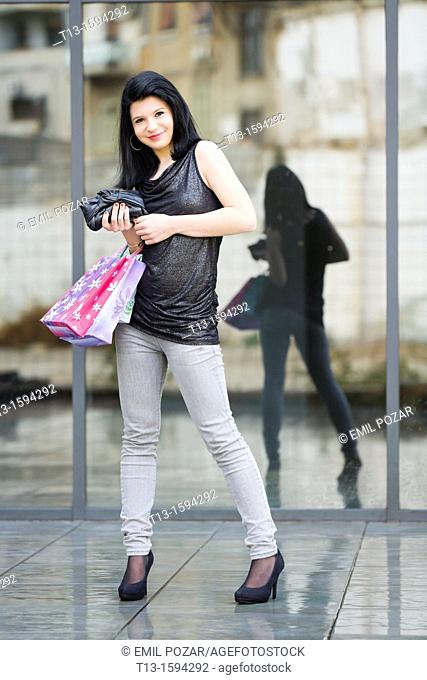 Young female shopper