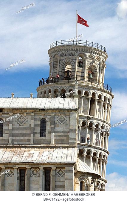 Leaning tower of Pisa and dome Tuscany Italy