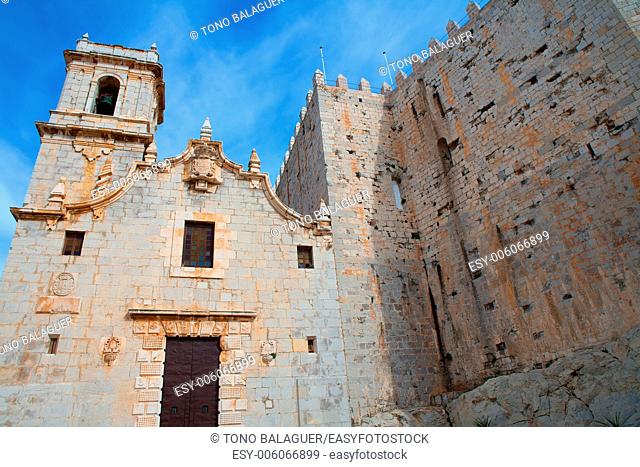 Peniscola virgen de Santa Maria church facade Castellon Spain
