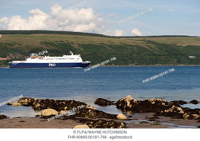 Car ferry on Scotland to Northern Ireland route from Stranraer and Cairnryan, Loch Ryan, Dumfries and Galloway, Scotland
