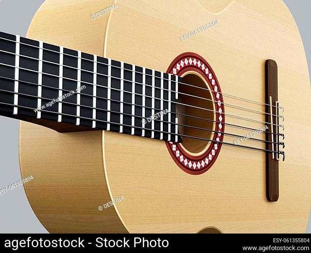 Accoustic guitar detail horizontal version