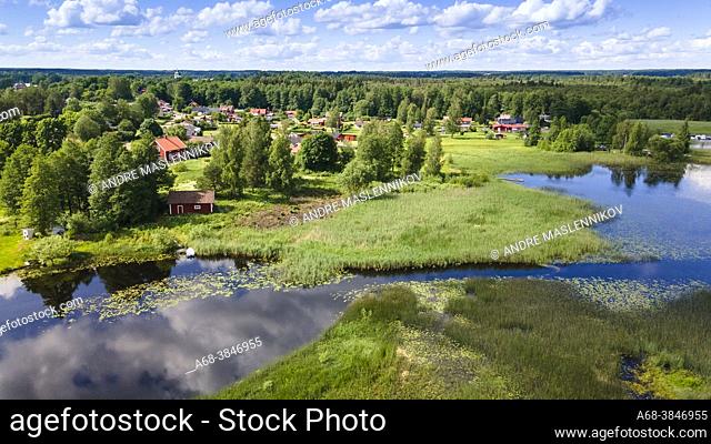 View of Svennevad by Lake Sottern, Hallsberg Municipality, Örebro County