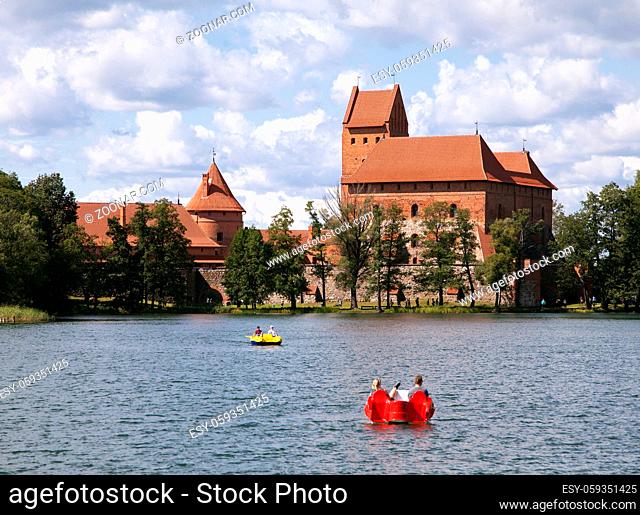 Trakai Castle near Vilnius, Lithuania, view from water