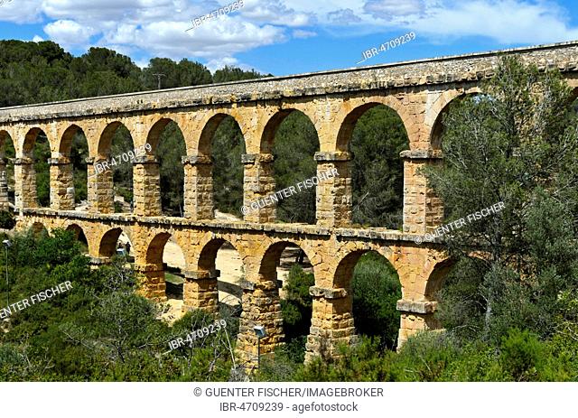 Devil's Bridge, Aqüeducte de les Ferreres, Pont del Diable, UNESCO World Heritage Site Archaeological Ensemble of Tarraco, Tarragona, Catalonia, Spain