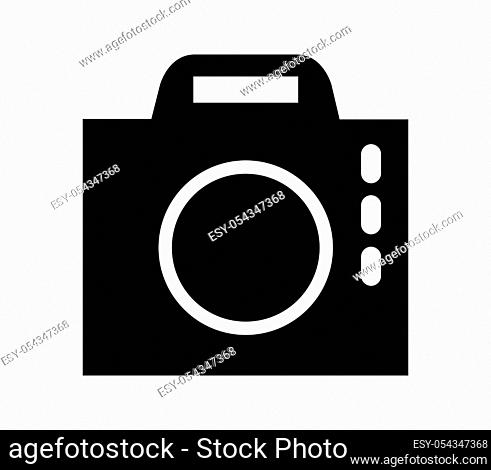 camera icon illustrated in vector on white background