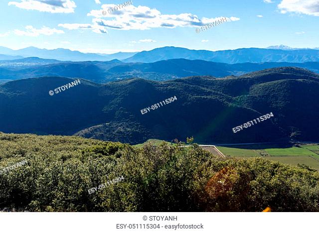 Amazing panoramic Landscape of Pindus mountain, Epirus, Greece