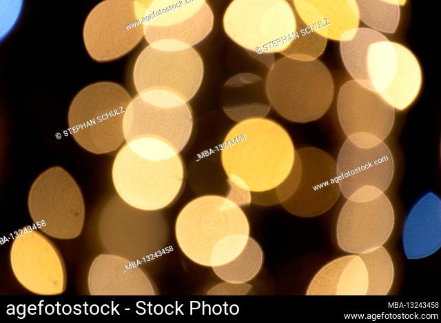 Abstract background with yellow and white lights