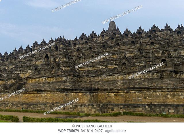Borobudur temple (UNESCO World Heritage Site), the largest Buddhist temple in the world, is a ninth-century Mahayana Buddhist temple in Magelang, Central Java